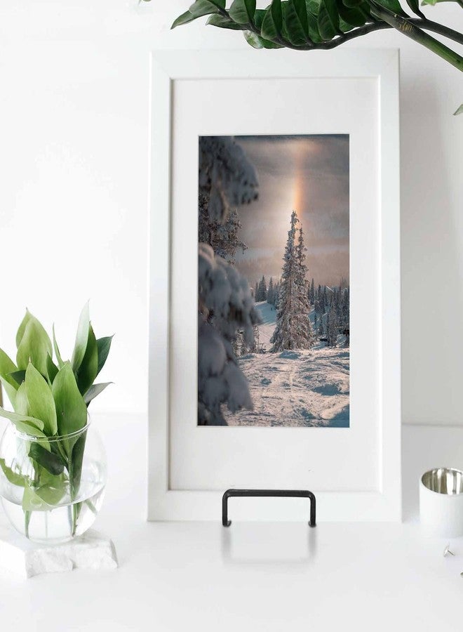 Decolore 4 Pack 10 Inch Large Display Stands Square Plate Holder Display Stand Black Frame Stand Tabletop Easel Stand for Picture, Decorative Plate, Photo Easel and Artistic Work - Image 4